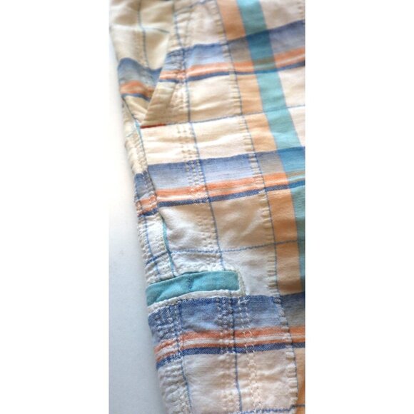 Tommy Bahama Relax Plaid Linen Cotton Shorts Size 36 Coastal Resort Aesthetic - Picture 4 of 6